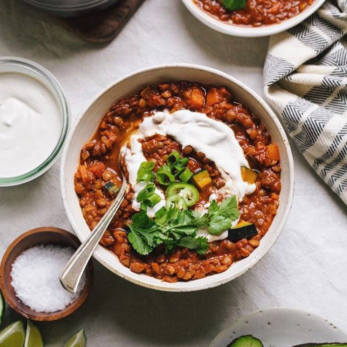 Smoky Lentil Chili with Squash