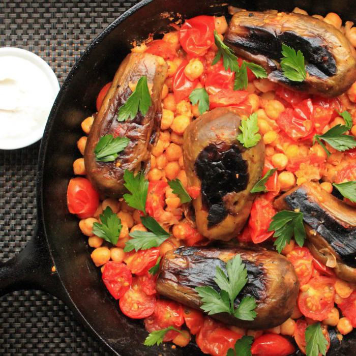 Stovetop Eggplant With Harissa, Chickpeas, and Cumin Yogurt