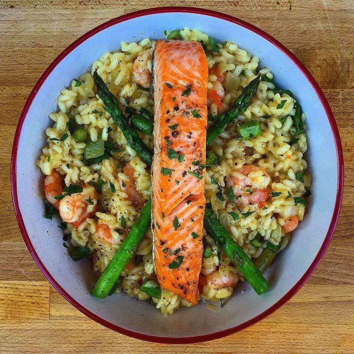 Salmon Prawn Risotto