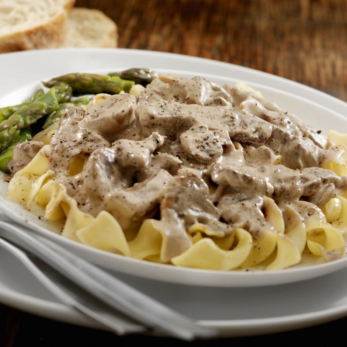 Beef stroganoff