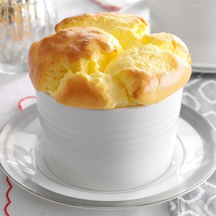 Three-cheese souffles