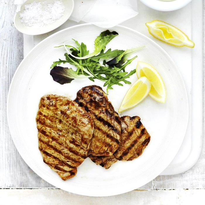 Portuguese barbecued pork (Febras assadas)