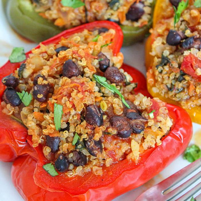 Stuffed Bell Peppers with Quinoa and Black Beans